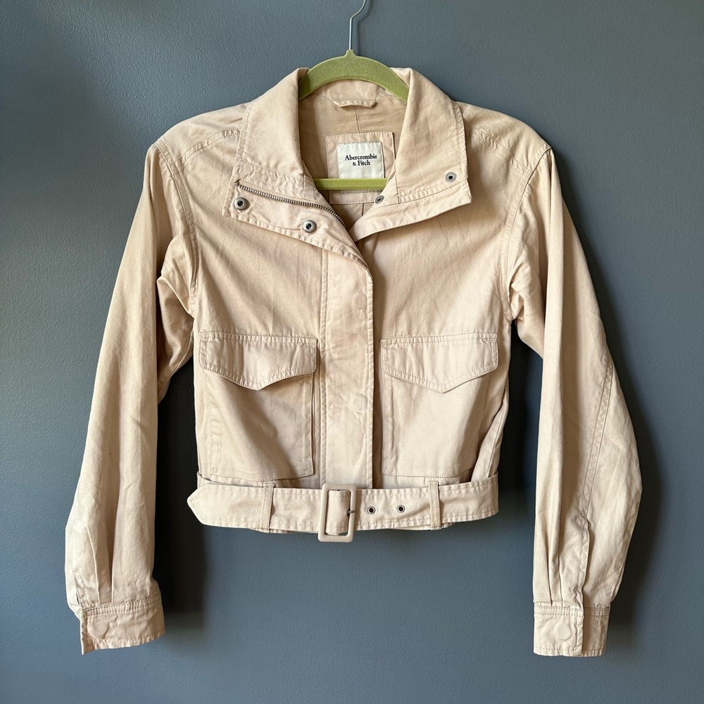 A&F Cream Cargo Jacket